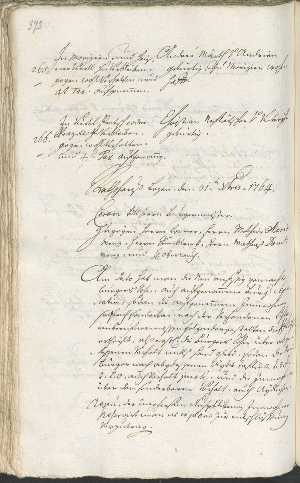 Archivio Storico della Città di Bolzano - BOhisto protocollo consiliare 1762/65 