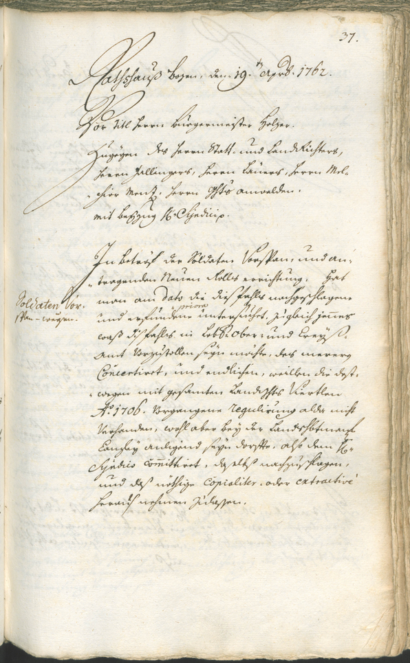 Civic Archives of Bozen-Bolzano - BOhisto Ratsprotokoll 1762/65 