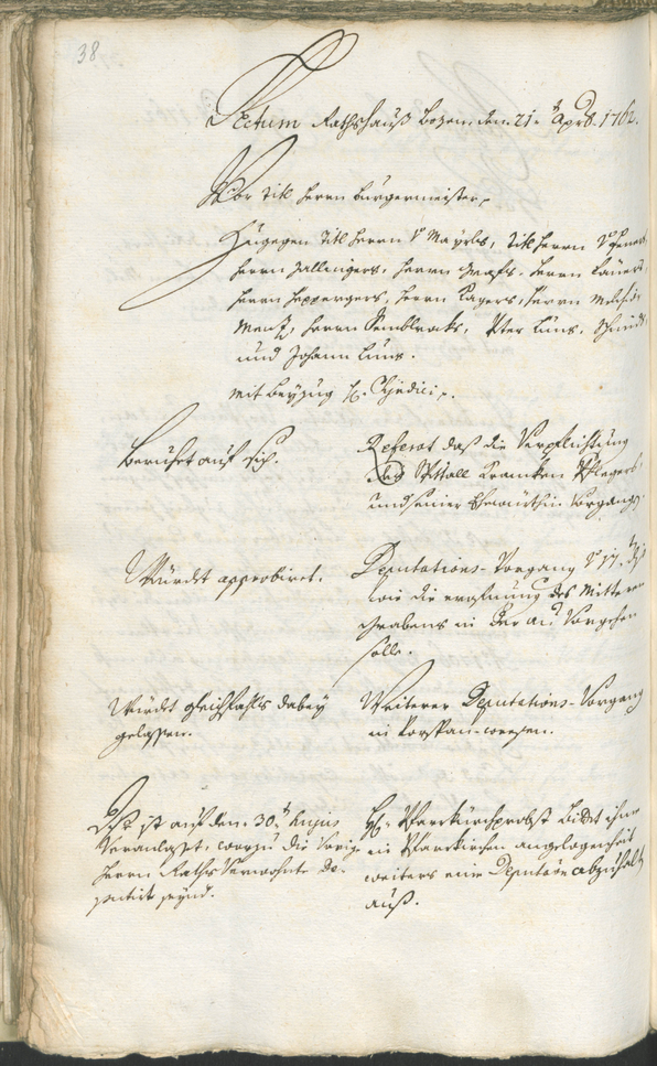 Civic Archives of Bozen-Bolzano - BOhisto Ratsprotokoll 1762/65 