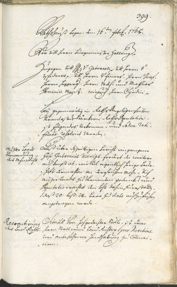 Civic Archives of Bozen-Bolzano - BOhisto Ratsprotokoll 1762/65 