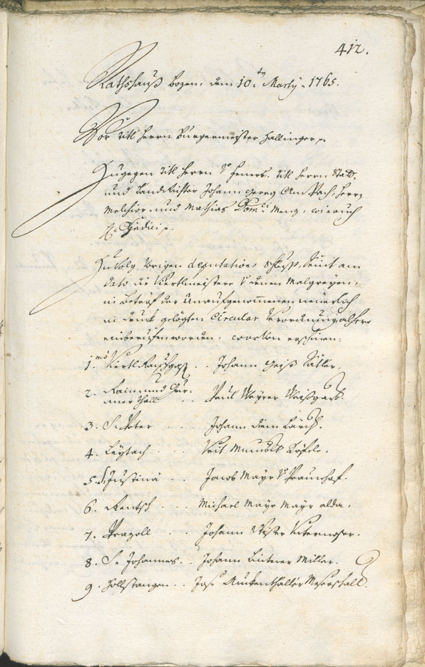 Stadtarchiv Bozen - BOhisto Ratsprotokoll 1762/65 