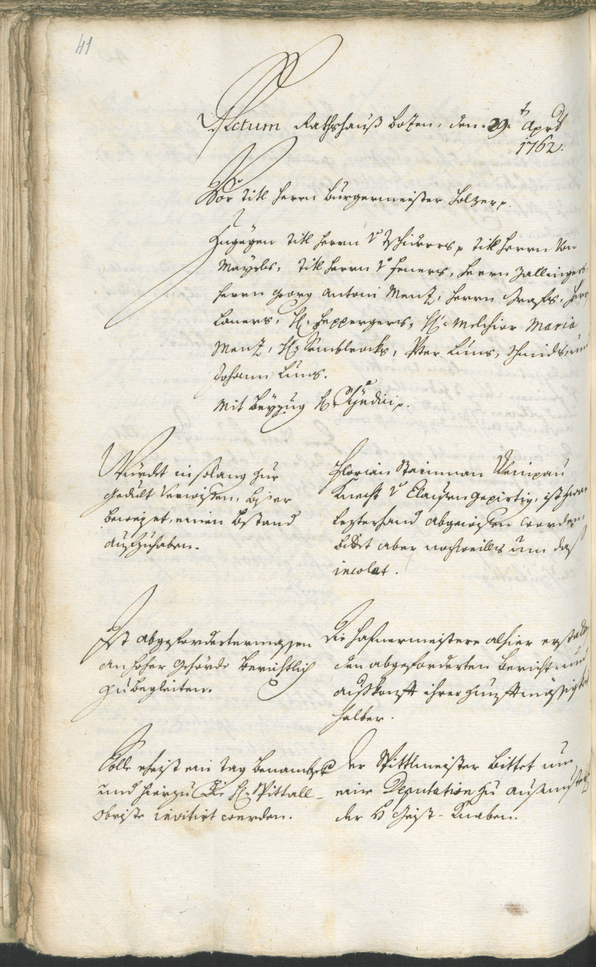 Civic Archives of Bozen-Bolzano - BOhisto Ratsprotokoll 1762/65 