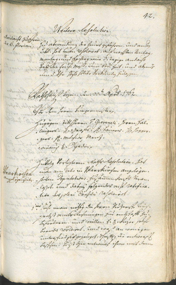 Civic Archives of Bozen-Bolzano - BOhisto Ratsprotokoll 1762/65 