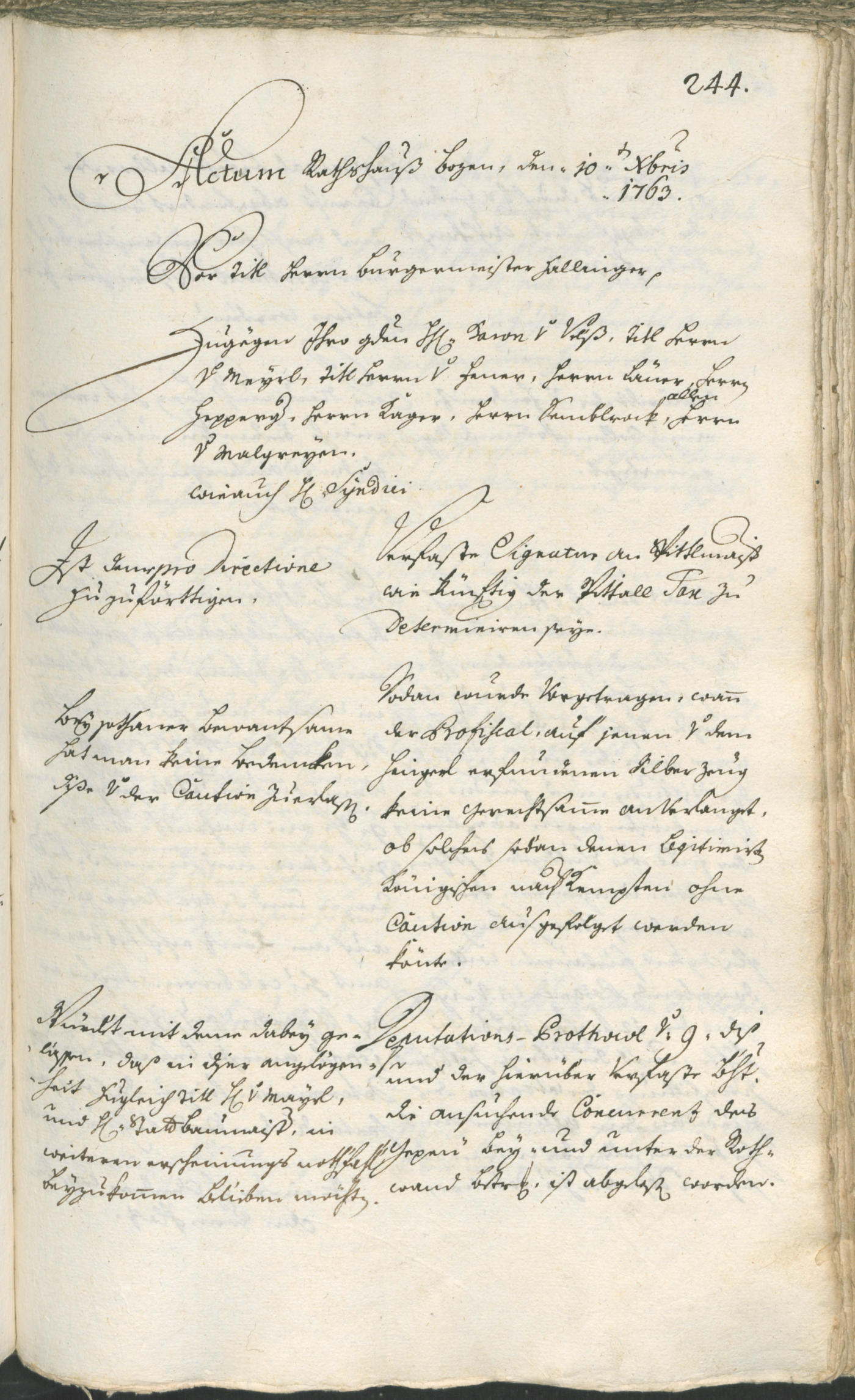 Civic Archives of Bozen-Bolzano - BOhisto Ratsprotokoll 1762/65 