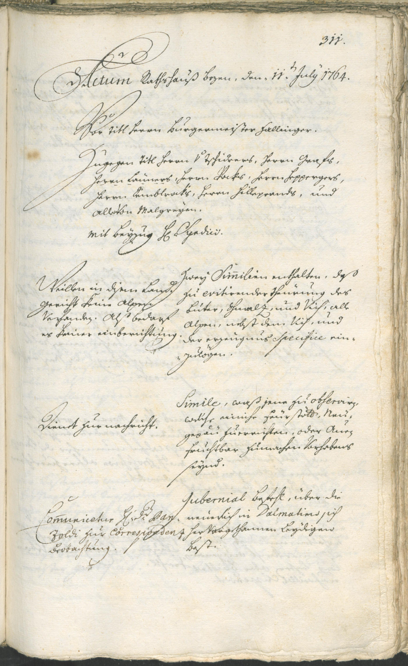 Civic Archives of Bozen-Bolzano - BOhisto Ratsprotokoll 1762/65 