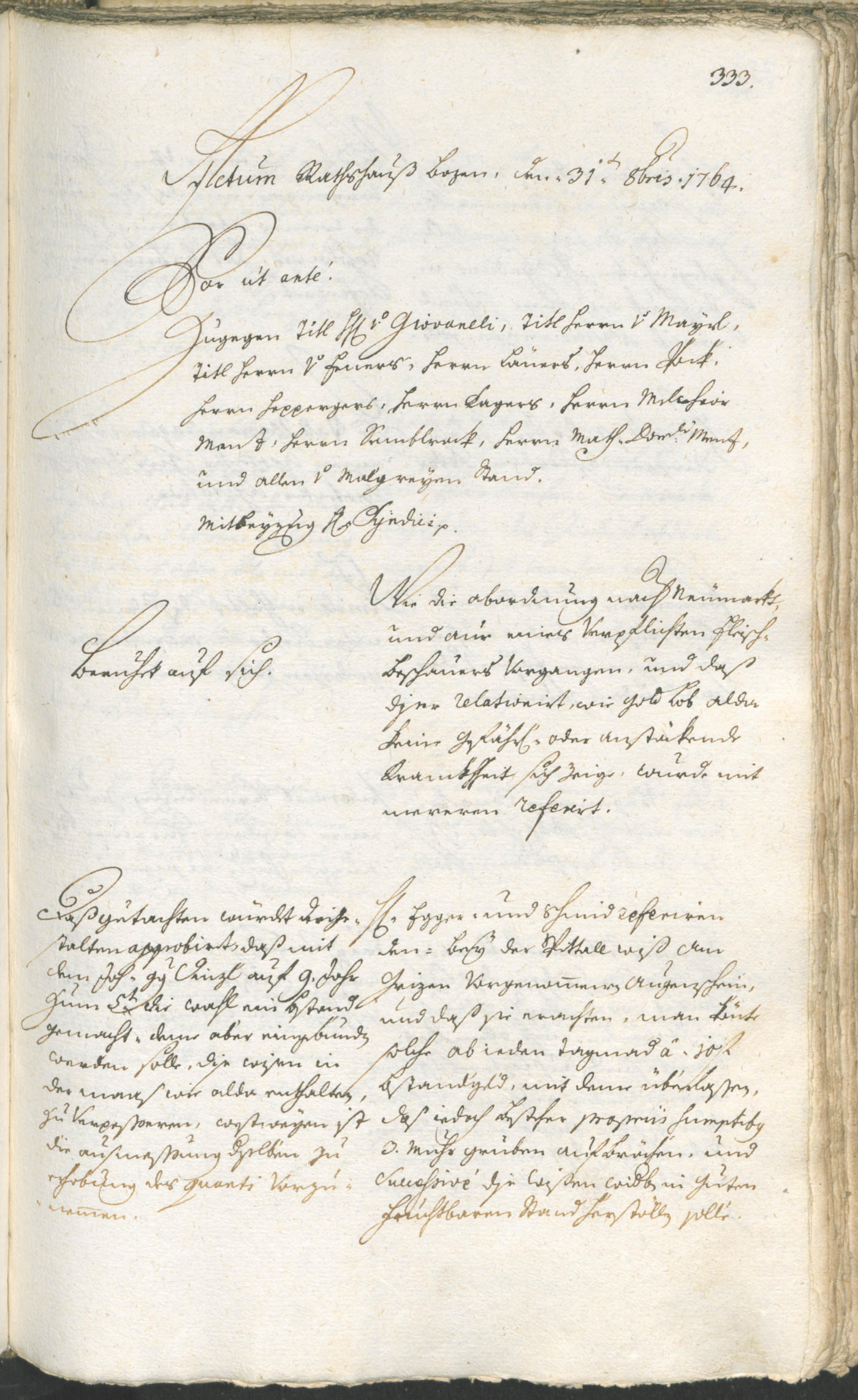 Civic Archives of Bozen-Bolzano - BOhisto Ratsprotokoll 1762/65 