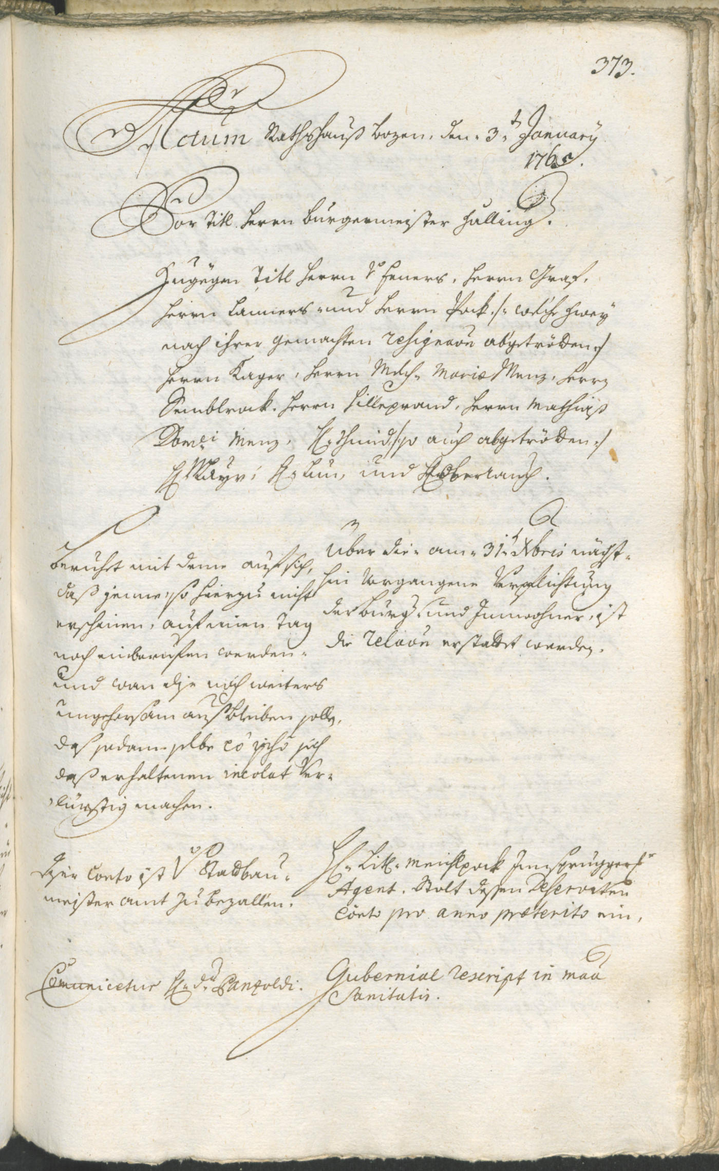 Civic Archives of Bozen-Bolzano - BOhisto Ratsprotokoll 1762/65 