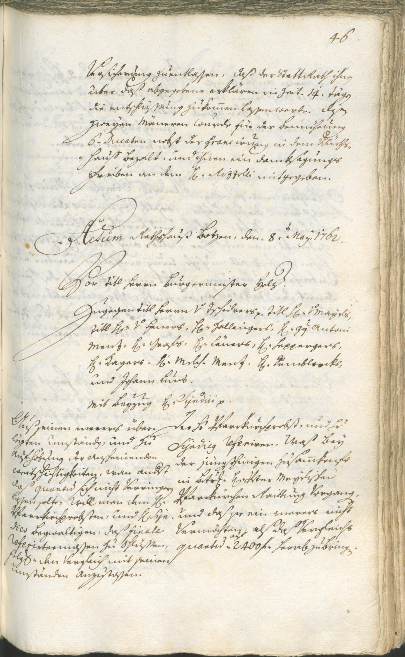 Stadtarchiv Bozen - BOhisto Ratsprotokoll 1762/65 