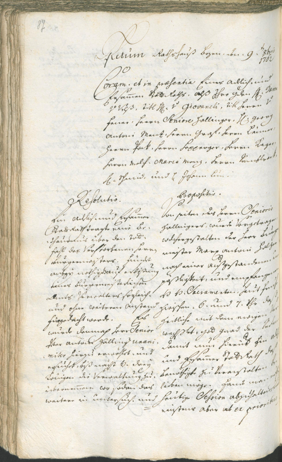 Civic Archives of Bozen-Bolzano - BOhisto Ratsprotokoll 1762/65 