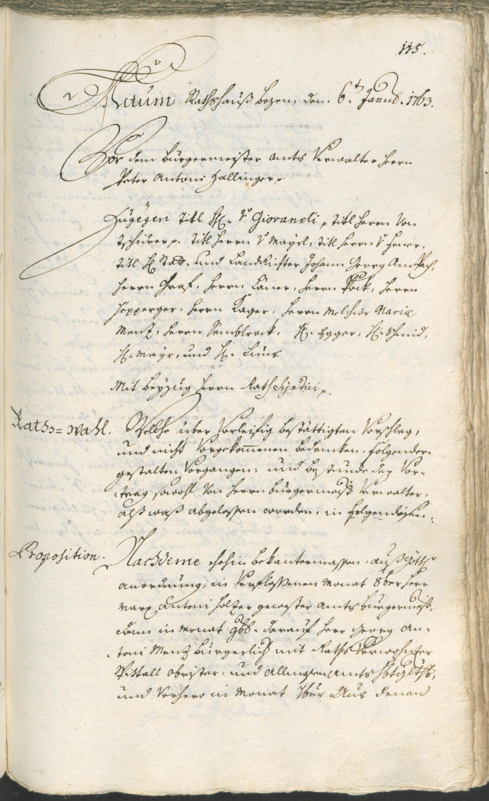 Civic Archives of Bozen-Bolzano - BOhisto Ratsprotokoll 1762/65 