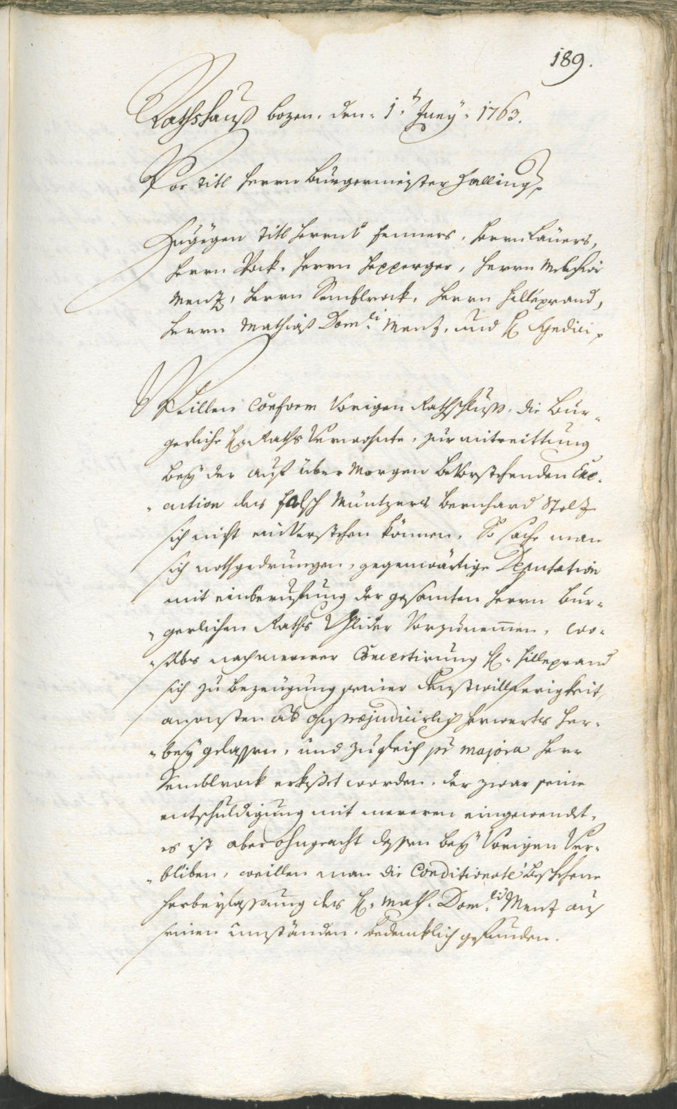 Civic Archives of Bozen-Bolzano - BOhisto Ratsprotokoll 1762/65 