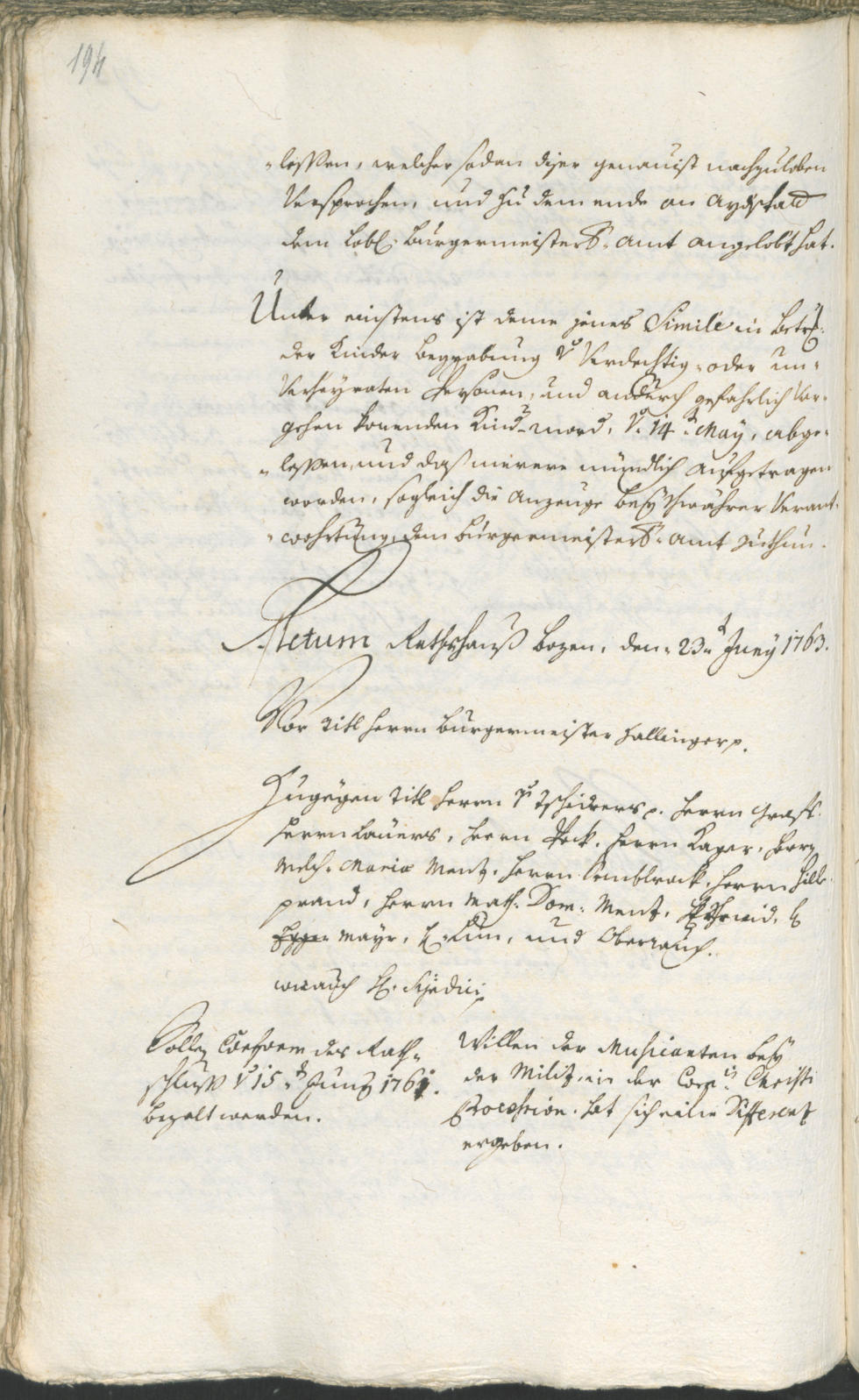 Civic Archives of Bozen-Bolzano - BOhisto Ratsprotokoll 1762/65 