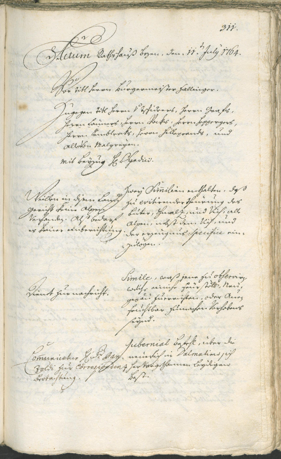Civic Archives of Bozen-Bolzano - BOhisto Ratsprotokoll 1762/65 