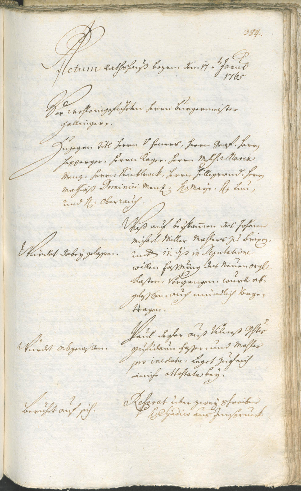 Civic Archives of Bozen-Bolzano - BOhisto Ratsprotokoll 1762/65 