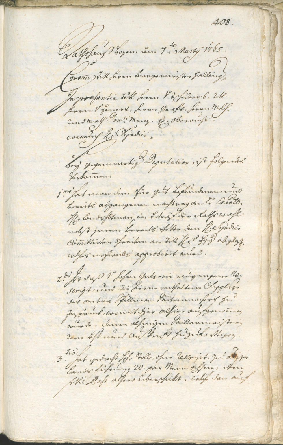 Stadtarchiv Bozen - BOhisto Ratsprotokoll 1762/65 