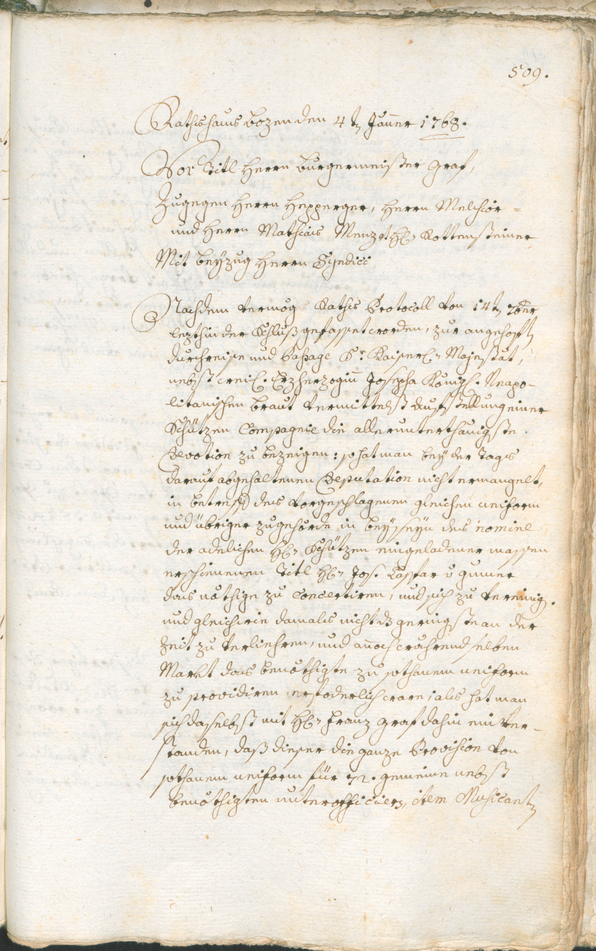 Stadtarchiv Bozen - BOhisto Ratsprotokoll 1765/68 