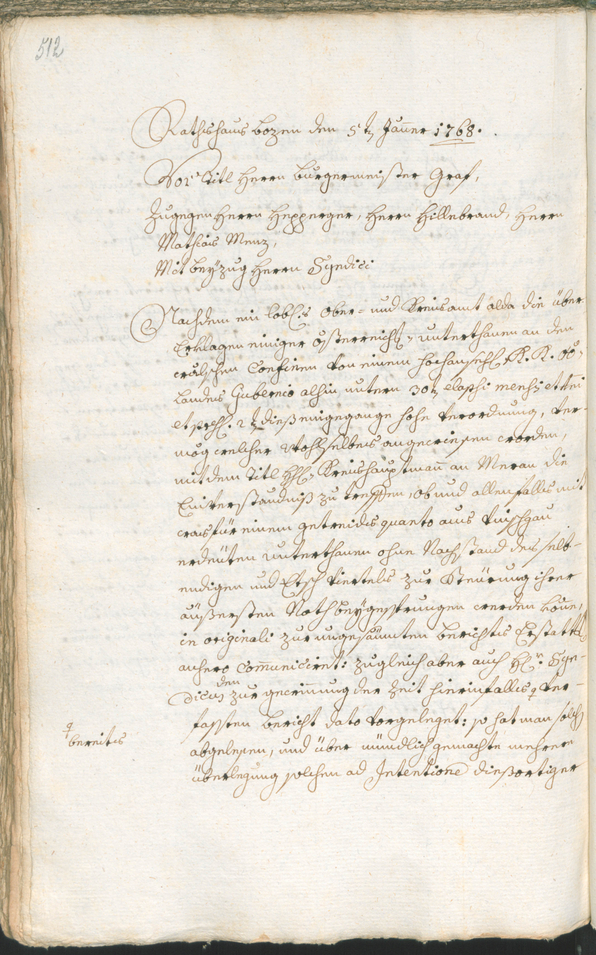 Archivio Storico della Città di Bolzano - BOhisto protocollo consiliare 1765/68 