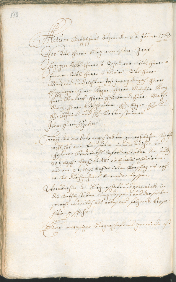 Archivio Storico della Città di Bolzano - BOhisto protocollo consiliare 1765/68 