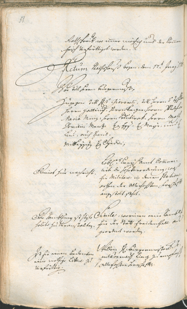 Civic Archives of Bozen-Bolzano - BOhisto Ratsprotokoll 1765/68 