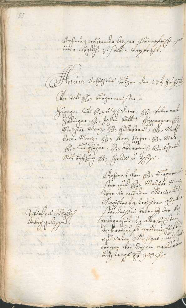 Stadtarchiv Bozen - BOhisto Ratsprotokoll 1765/68 