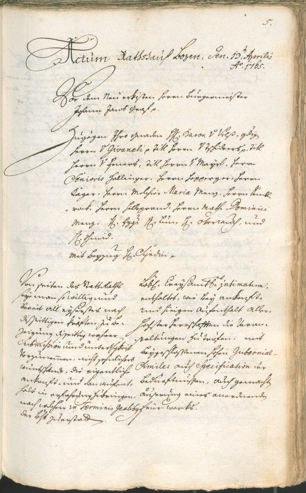 Civic Archives of Bozen-Bolzano - BOhisto Ratsprotokoll 1765/68 