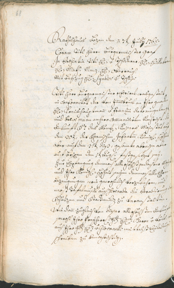 Archivio Storico della Città di Bolzano - BOhisto protocollo consiliare 1765/68 