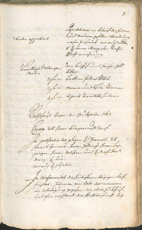 Civic Archives of Bozen-Bolzano - BOhisto Ratsprotokoll 1765/68 