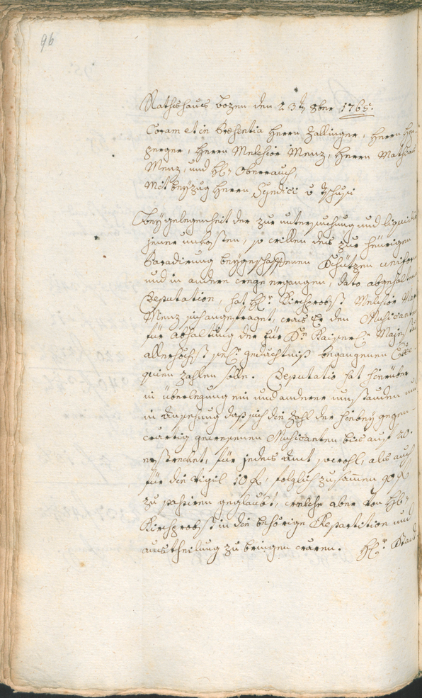 Stadtarchiv Bozen - BOhisto Ratsprotokoll 1765/68 