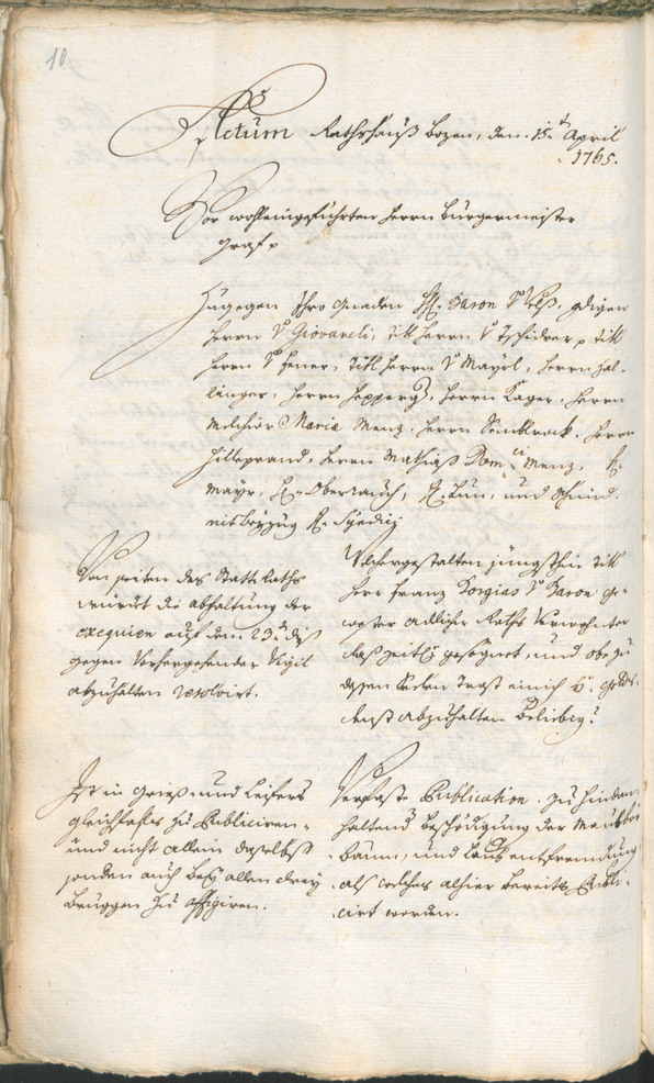 Civic Archives of Bozen-Bolzano - BOhisto Ratsprotokoll 1765/68 