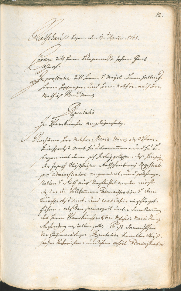 Civic Archives of Bozen-Bolzano - BOhisto Ratsprotokoll 1765/68 