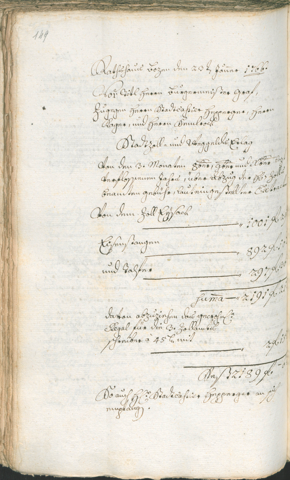 Stadtarchiv Bozen - BOhisto Ratsprotokoll 1765/68 