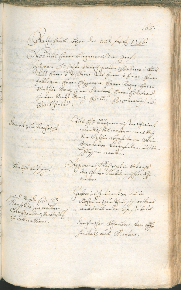 Stadtarchiv Bozen - BOhisto Ratsprotokoll 1765/68 