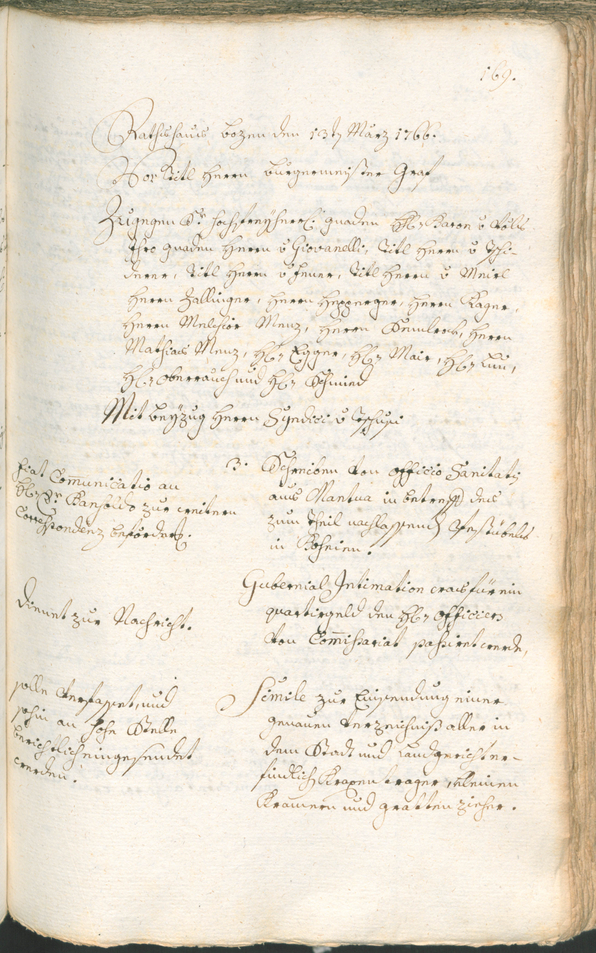 Stadtarchiv Bozen - BOhisto Ratsprotokoll 1765/68 