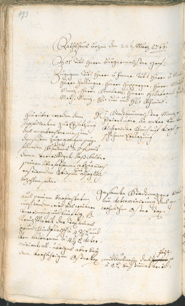 Archivio Storico della Città di Bolzano - BOhisto protocollo consiliare 1765/68 