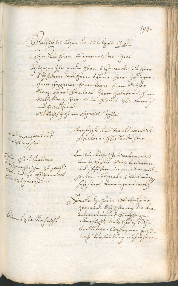 Civic Archives of Bozen-Bolzano - BOhisto Ratsprotokoll 1765/68 