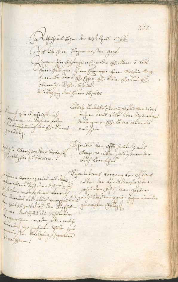 Civic Archives of Bozen-Bolzano - BOhisto Ratsprotokoll 1765/68 