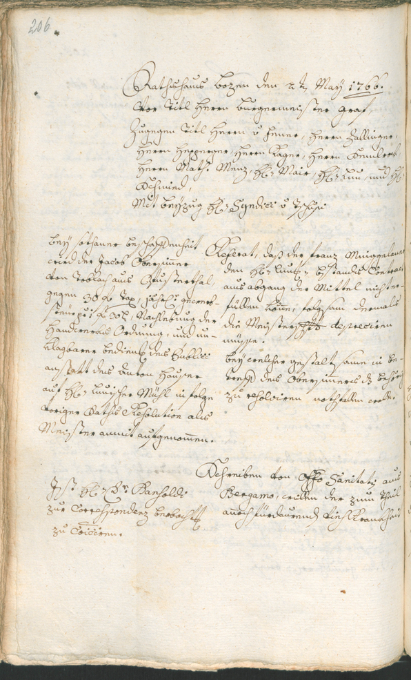 Civic Archives of Bozen-Bolzano - BOhisto Ratsprotokoll 1765/68 