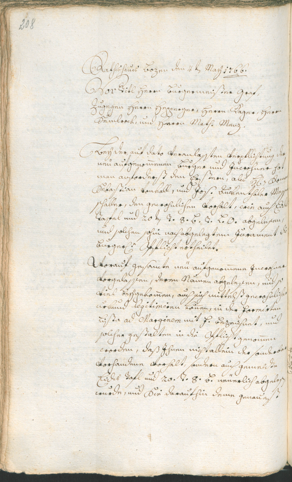 Archivio Storico della Città di Bolzano - BOhisto protocollo consiliare 1765/68 