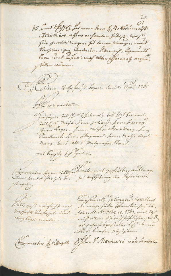 Civic Archives of Bozen-Bolzano - BOhisto Ratsprotokoll 1765/68 