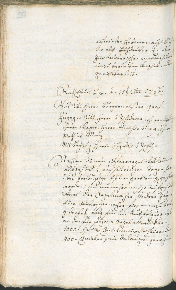 Archivio Storico della Città di Bolzano - BOhisto protocollo consiliare 1765/68 