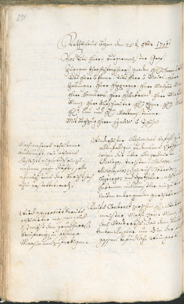 Stadtarchiv Bozen - BOhisto Ratsprotokoll 1765/68 