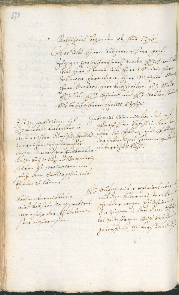 Stadtarchiv Bozen - BOhisto Ratsprotokoll 1765/68 