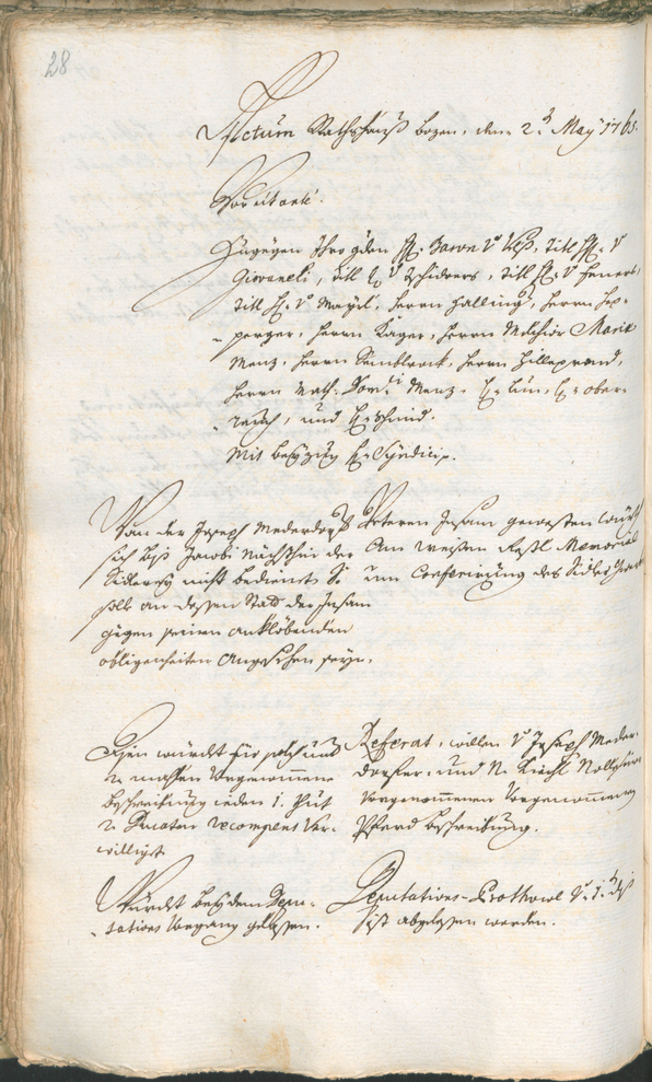 Civic Archives of Bozen-Bolzano - BOhisto Ratsprotokoll 1765/68 