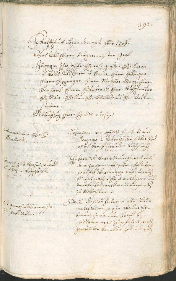 Stadtarchiv Bozen - BOhisto Ratsprotokoll 1765/68 