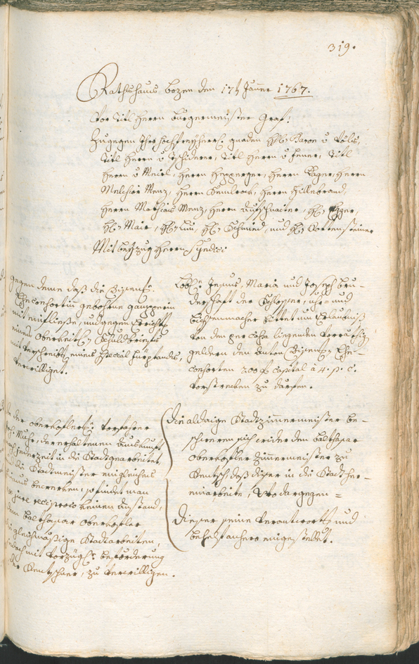 Civic Archives of Bozen-Bolzano - BOhisto Ratsprotokoll 1765/68 