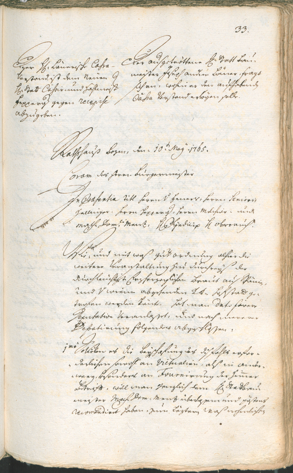 Civic Archives of Bozen-Bolzano - BOhisto Ratsprotokoll 1765/68 