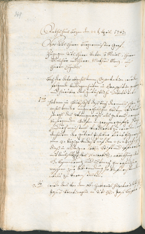 Civic Archives of Bozen-Bolzano - BOhisto Ratsprotokoll 1765/68 