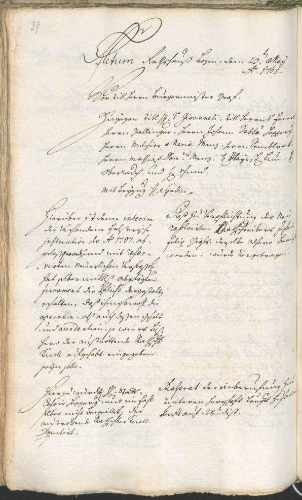 Civic Archives of Bozen-Bolzano - BOhisto Ratsprotokoll 1765/68 