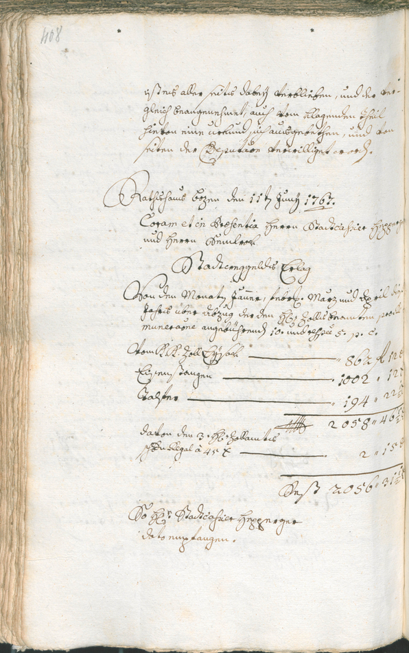 Archivio Storico della Città di Bolzano - BOhisto protocollo consiliare 1765/68 