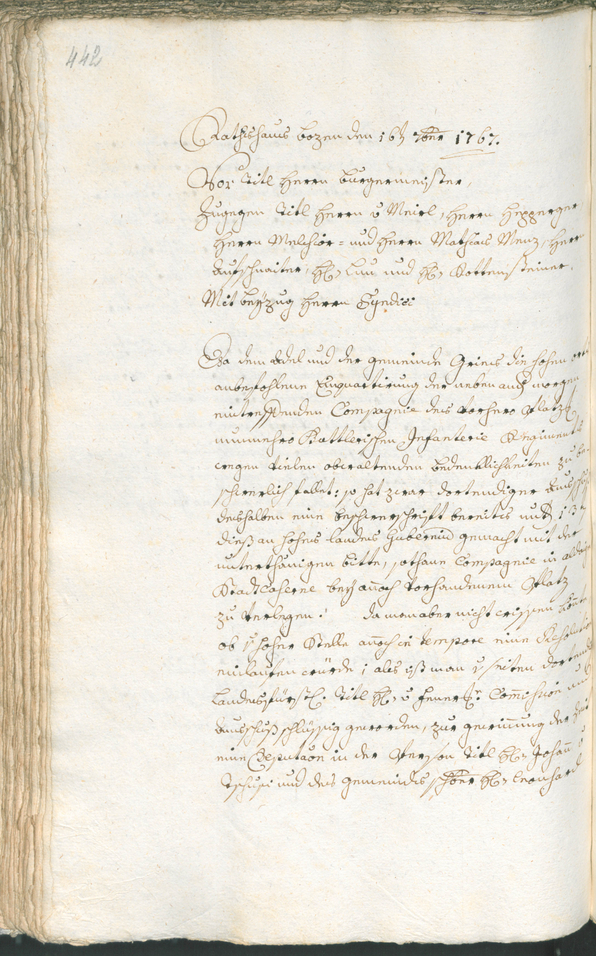 Stadtarchiv Bozen - BOhisto Ratsprotokoll 1765/68 